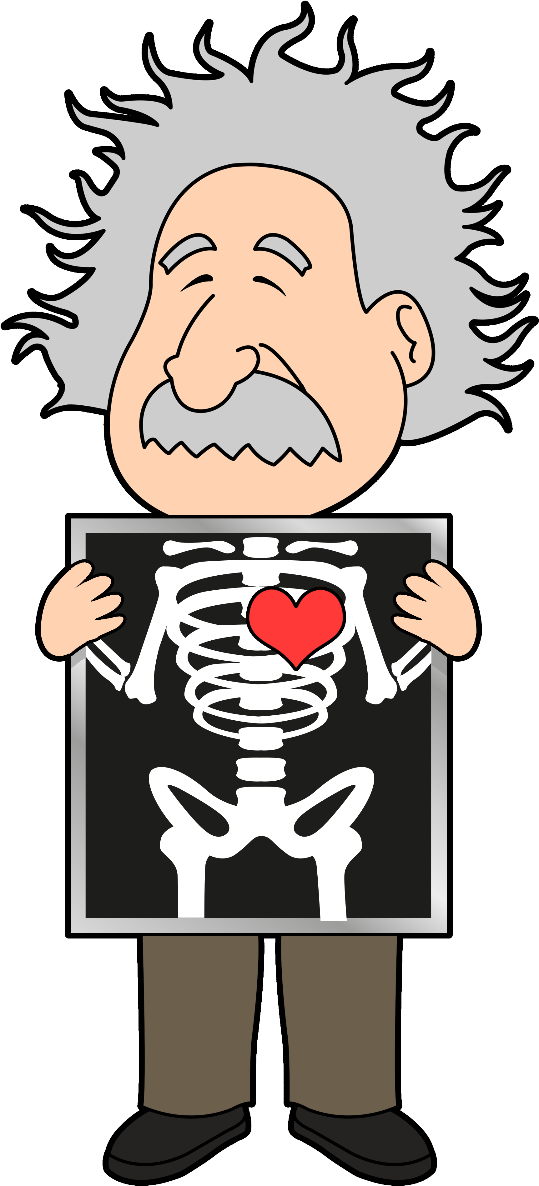 Einstein Heart - Cartoon (3000x4000)