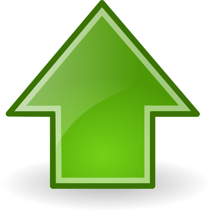Single Colour Indicators - Up Clip Art (720x720)
