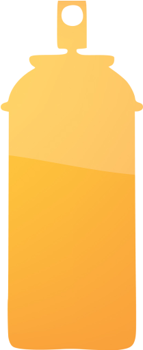 Web 2 Orange 2 Spray Can Icon - Icon (512x512)