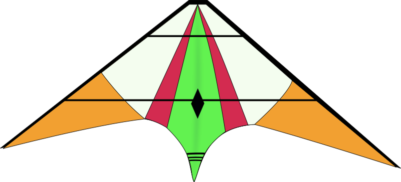 Transparent Kite Clipart (999x455)