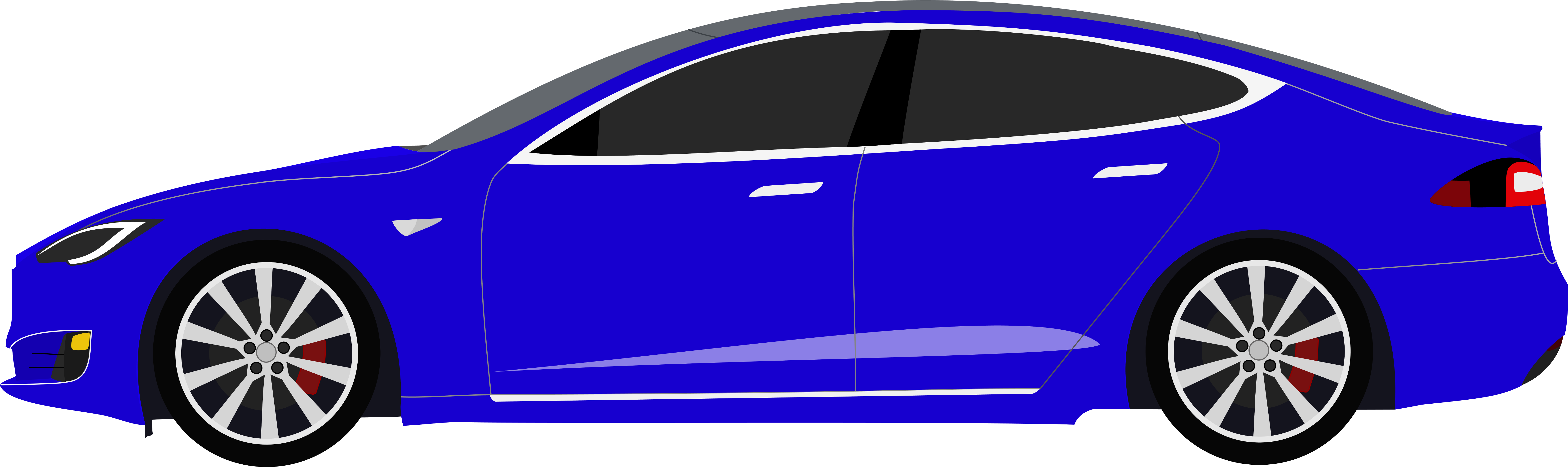 Blue Tesla Model S Clipart - Range Rover (6674x2024)