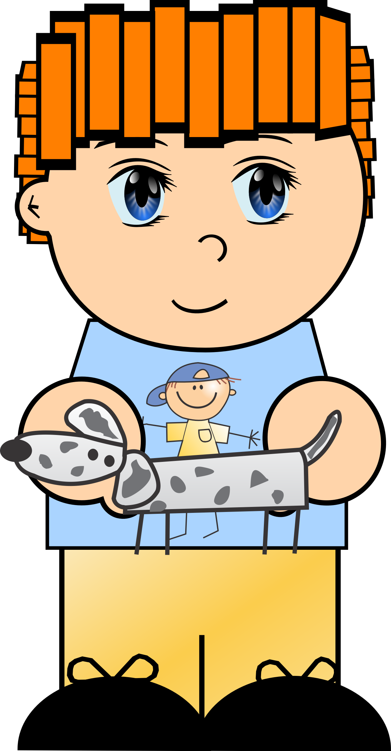 Cartoon Boy With Dog - Dog (1252x2400)