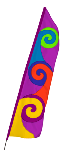 Pop Bike Flag - Circle (255x500)