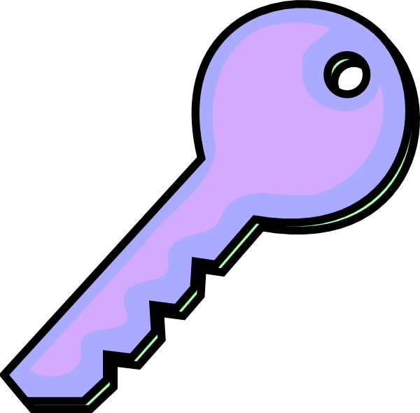 Key Purple Clip Art (600x590)