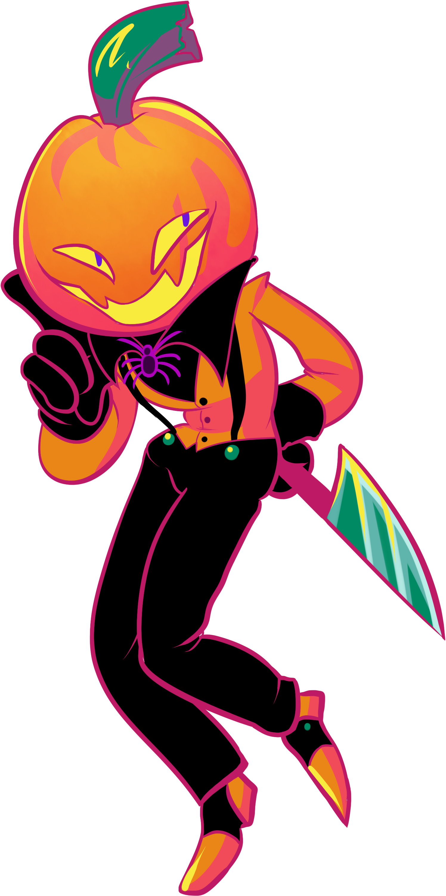 Pumpkin Head Sticker - Pumpkin (3000x4200)