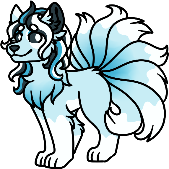 Alolan Ninetales By Kodiyak - Drawing (600x600)