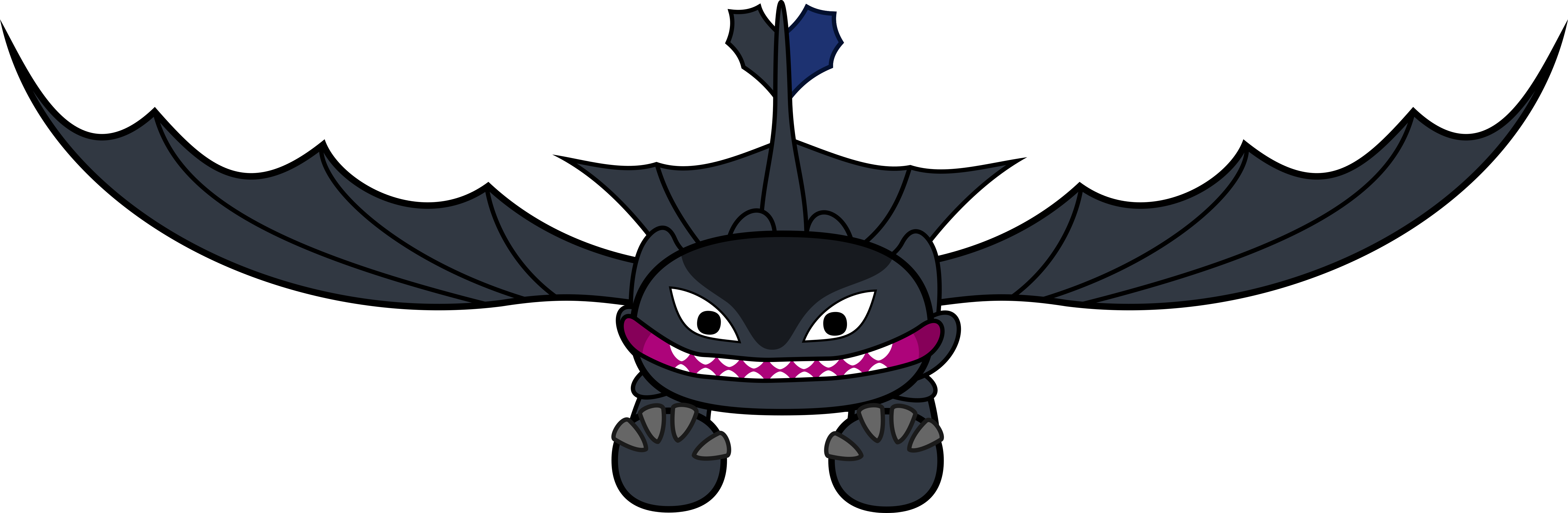 Toothless By Imageconstructor Toothless By Imageconstructor - Cartoon (6000x1963)