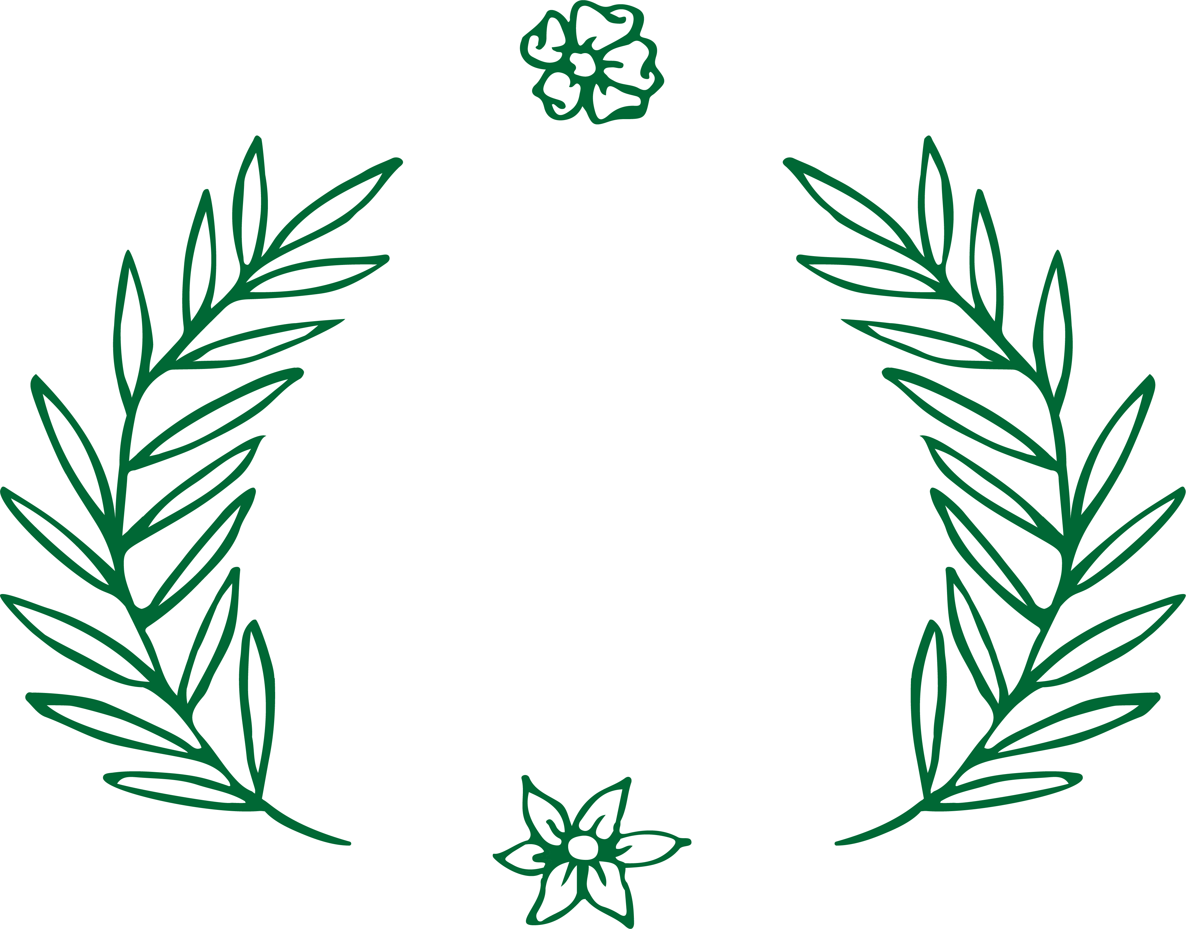 Dark Green Leaves Border - Leaf Border Vector Png (3772x2956)