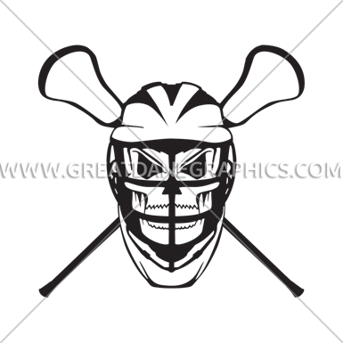Lacrosse Skull - Illustration (385x385)