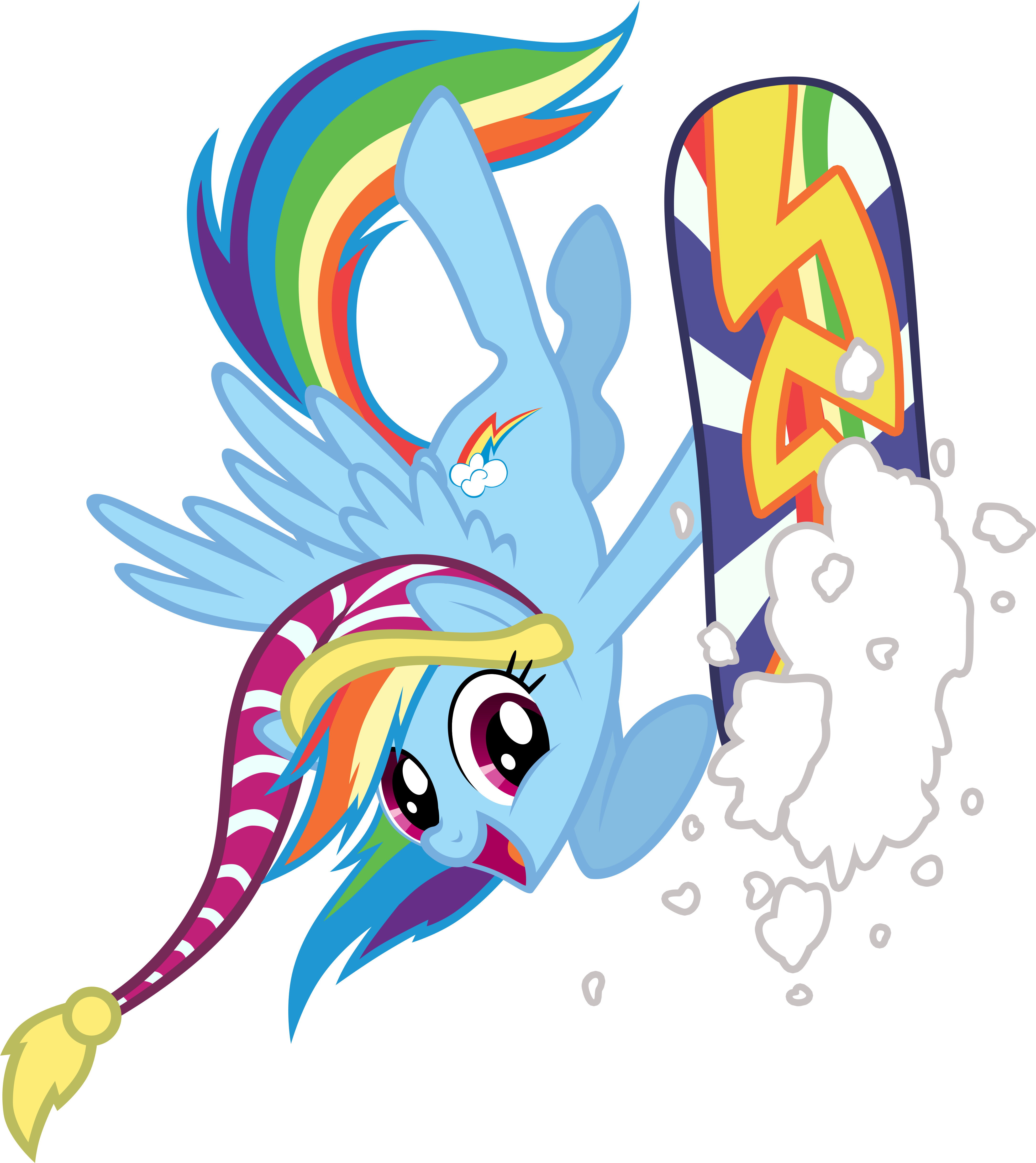 Rainbow Dash Snowboarding By Austiniousi - Rainbow Dash (4440x4973)