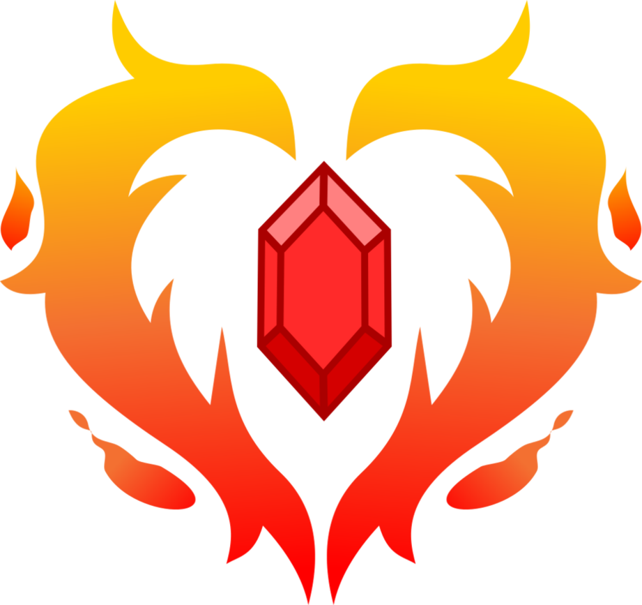 Ruby Heart's Cutie Mark By - Mlp Flame Cutie Mark (921x867)