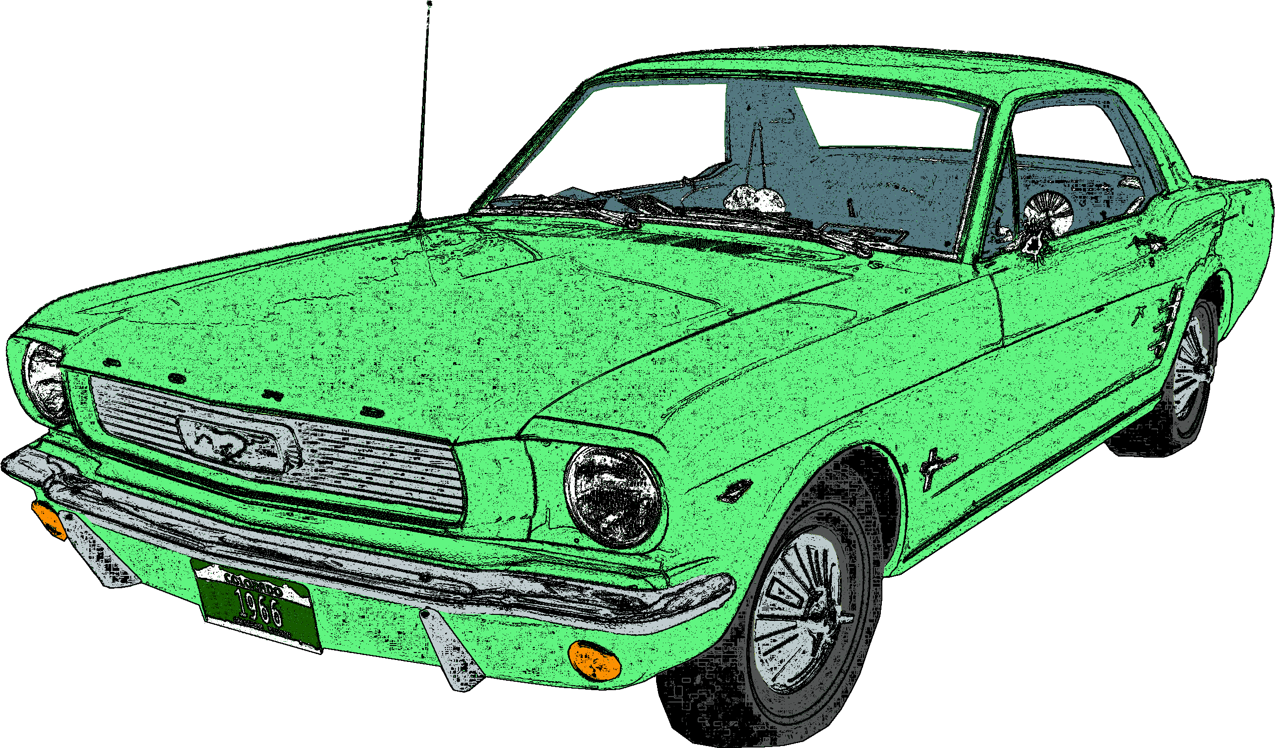 First Generation Ford Mustang (3072x3072)