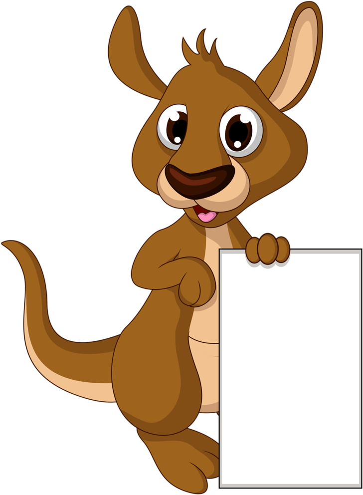Tag Toppers - Cartoon Kangaroo (757x1024)