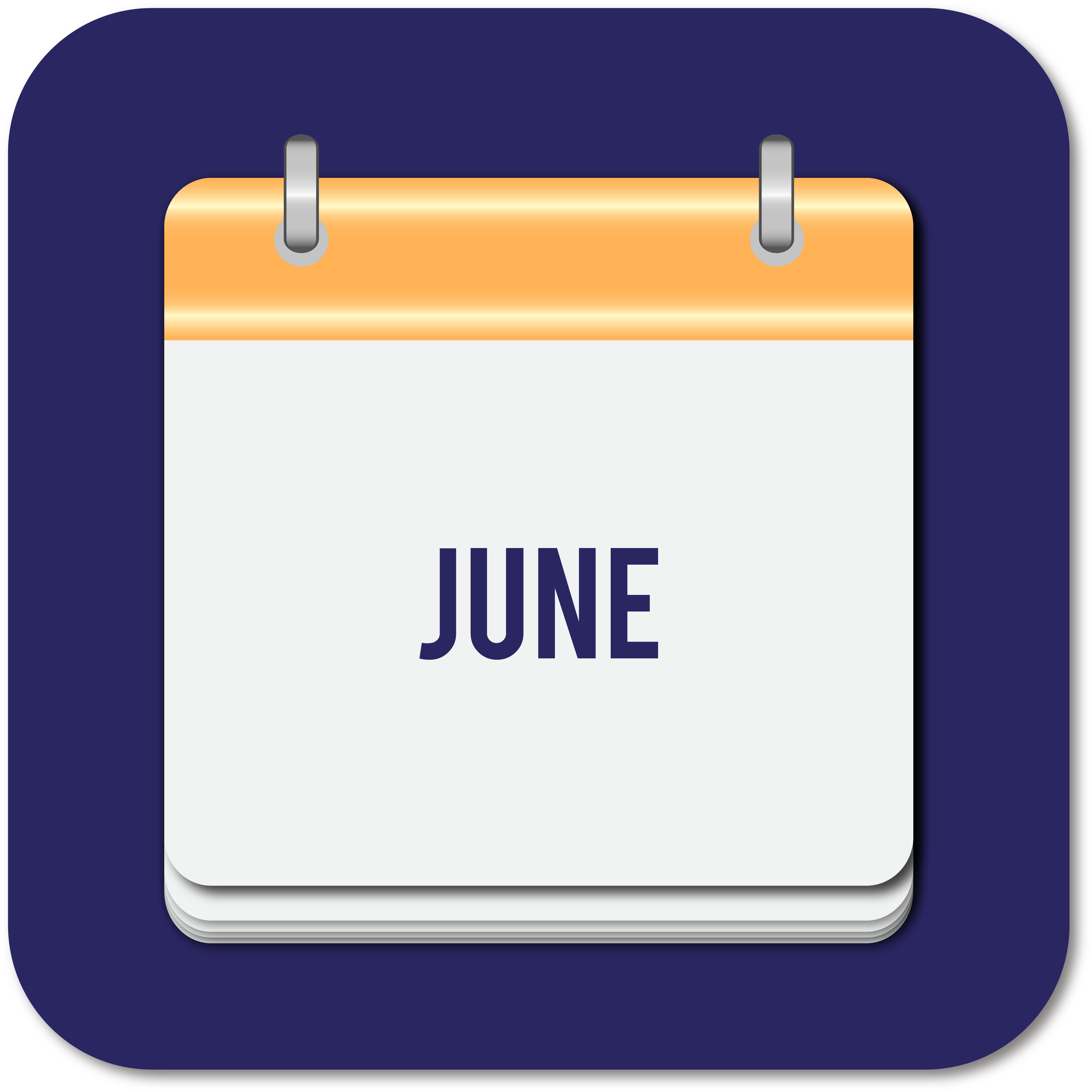 June Calendar Icon - Icon (4450x4454)
