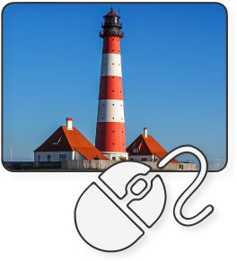 Photo Mousemat - Lighthouse Westerheversand (400x400)