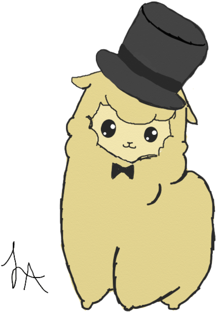 Drawn Alpaca Chibi - Cute Alpaca Drawings (1280x754)