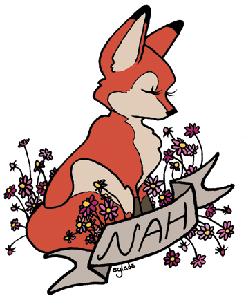 Go Away Fox Sticker (400x507)