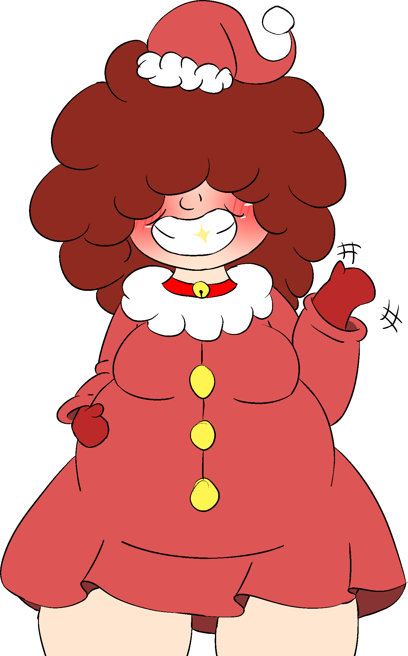 Adorable Santa Lady~ - Cartoon (1363x2190)