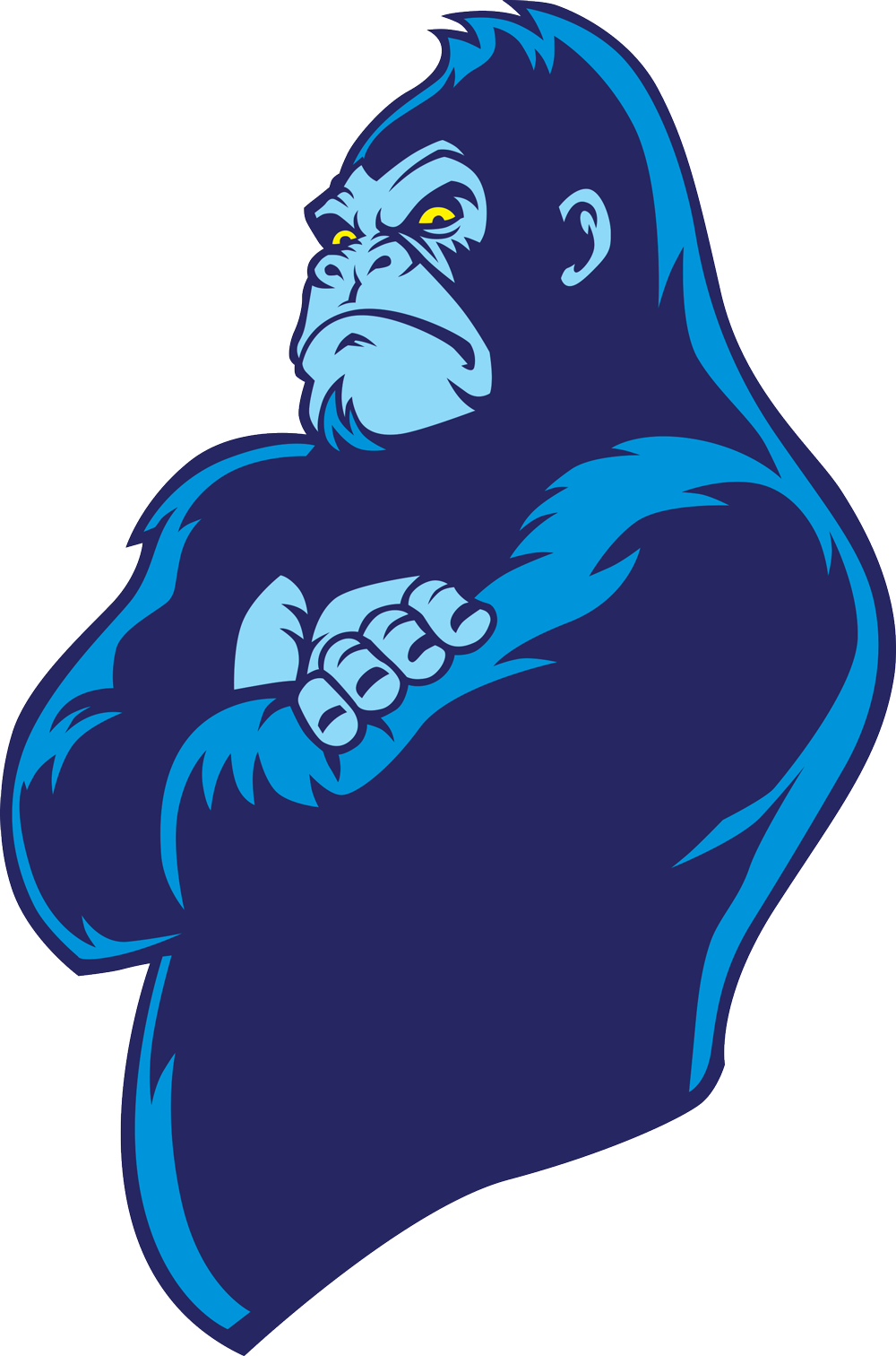 Gorilla Grip, Med Chunk - Gorilla Vector (1000x1512)