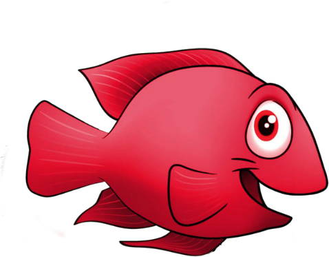 Blue Fish Cartoon (512x512)