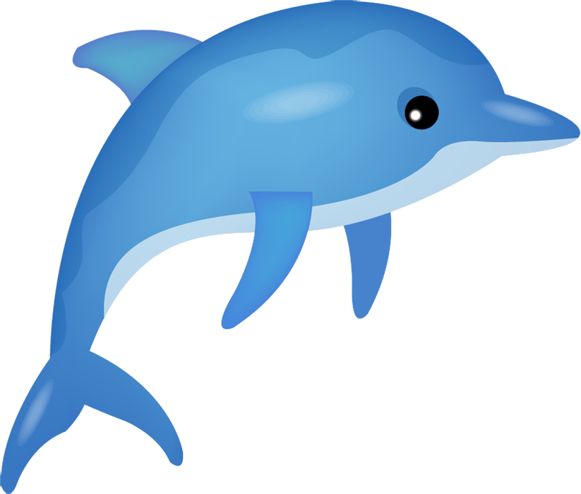Dolphin Blue - Dolphin - 90 手绘 卡通 海豚 设计 (823x700)