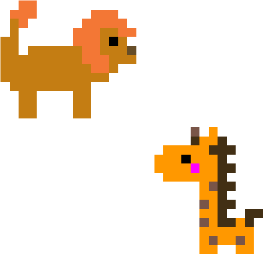 Minecraft Pixel Art Giraffe (592x592)