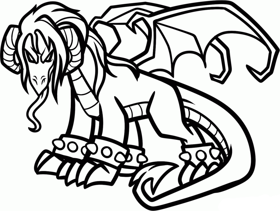 Dragon Line Art - Drawing (900x677)