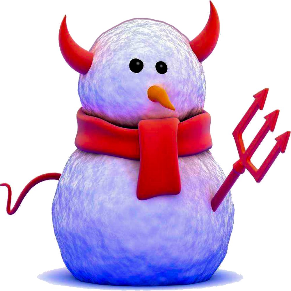 Devil Satan Snowman Illustration - Devil Satan Snowman Illustration (1000x1000)