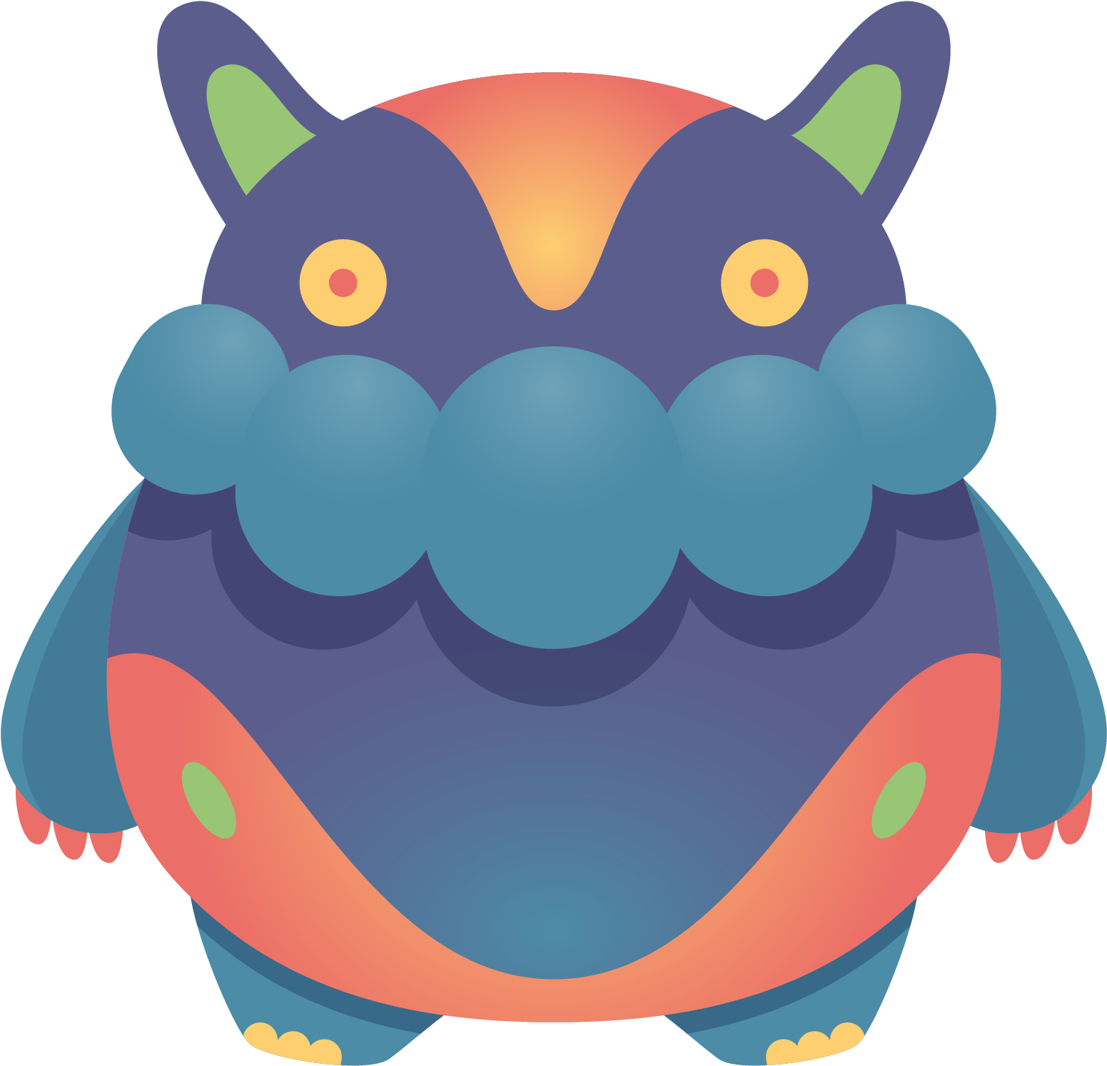 Cute Monster Adobe Illustrator (2500x2500)