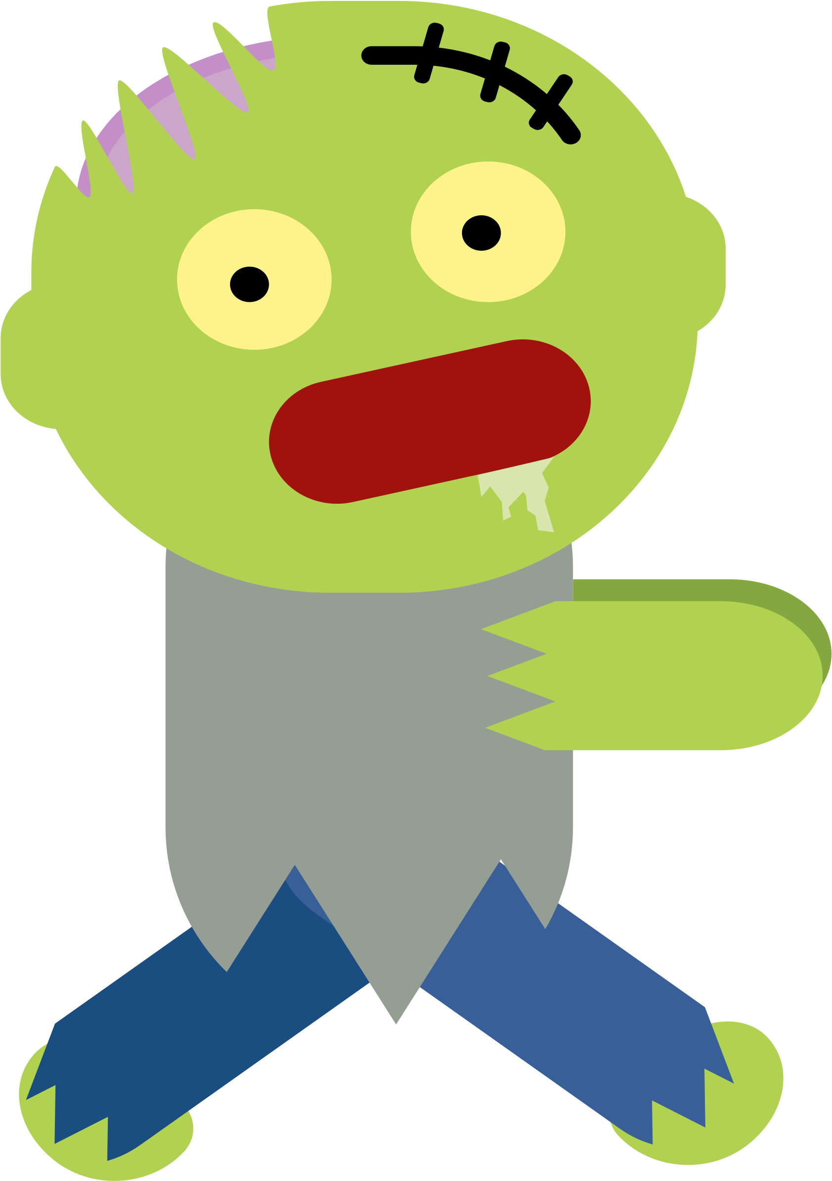 Big Image - Zombie Clipart (1699x2400)