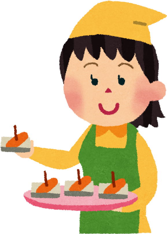 Job Shisyoku - 試食 マネキン (697x831)