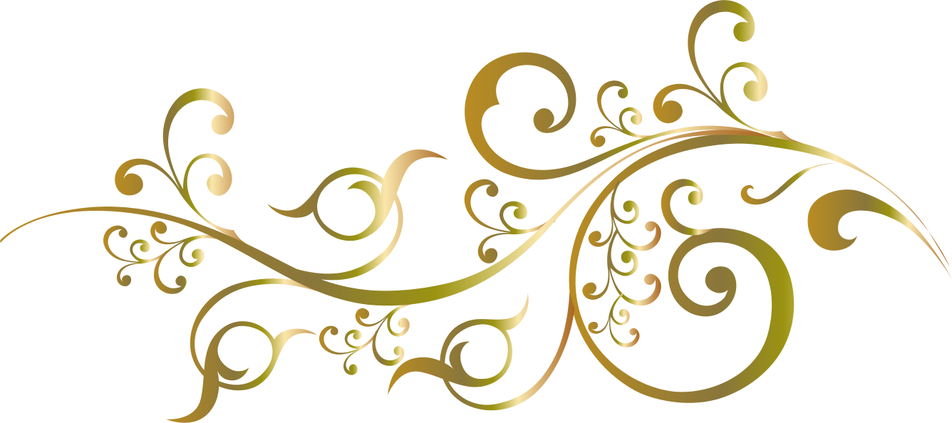 Wedding Invitation Flower Floral Design - Gold Design For Invitation Png (1336x594)