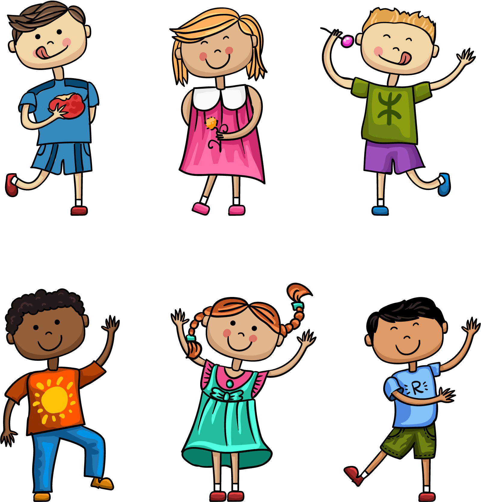 Vector Happy Children - Happy Kindergarten Vector (1600x1670)