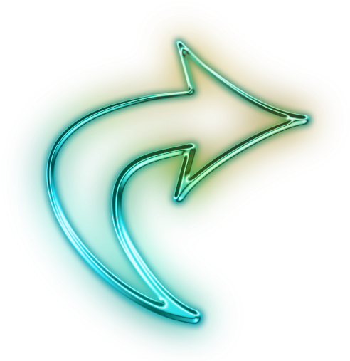 Styled Right Arrow Icon - Glowing Arrow (512x512)