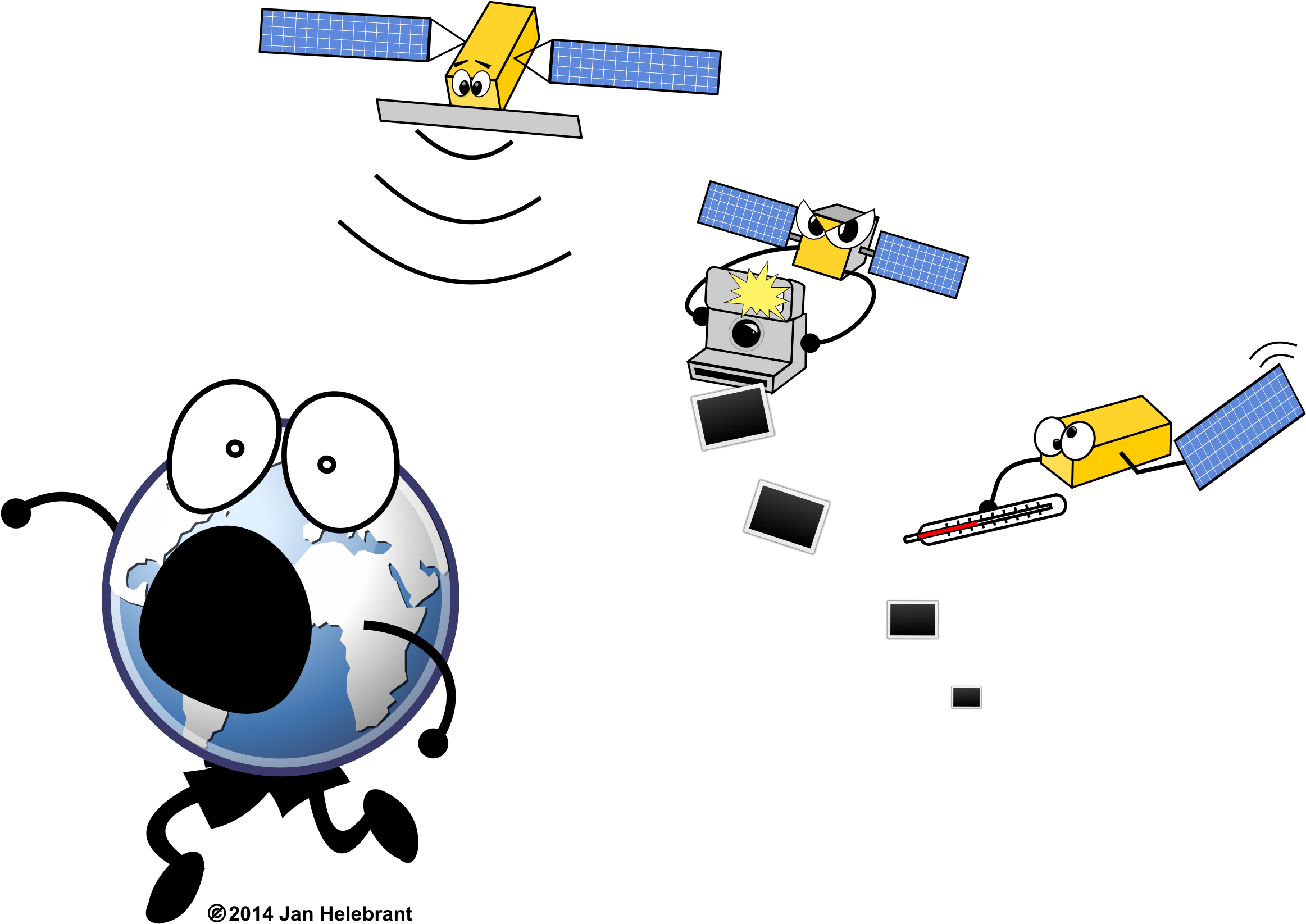 Big Image - Cartoon Satellite (2400x1720)