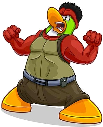 Red Hulk - Club Penguin Red Hulk (385x448)