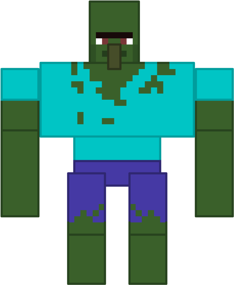 Zombies Mod Drawing - Minecraft Plants Vs Zombies (1080x1080)