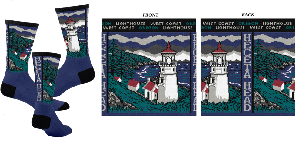 Heceta Head Lighthouse Sock - Heceta Head Light (1023x480)