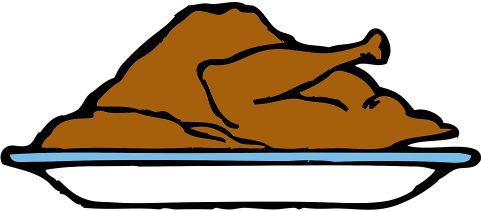 Turkey Brown Platter Food Holiday Meat Christmas - Turkey Pictures Clip Art (960x480)