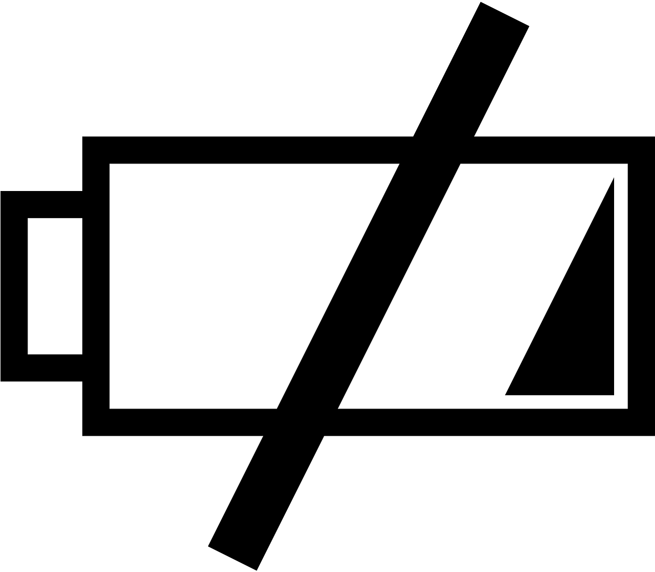 Computer Network Symbols - Low Battery Icon (1280x1173)