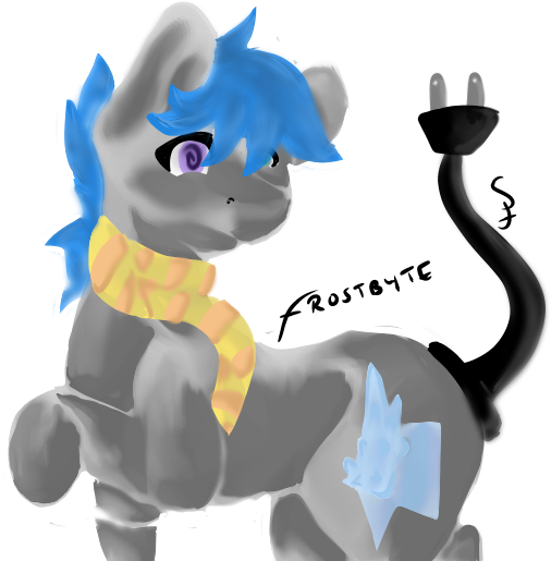 Frostbyte // Lineless Attempt By A Duck In A Puddle - Cartoon (600x600)