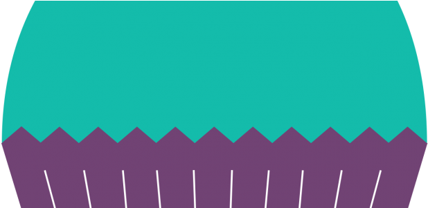 Cupcake Clipart Blue Raspberry - Symmetry (660x300)