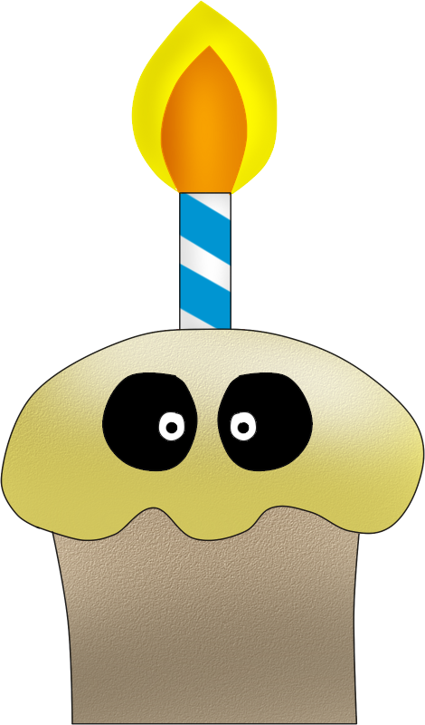 Golden Clipart Cupcake - Cupcake (470x800)