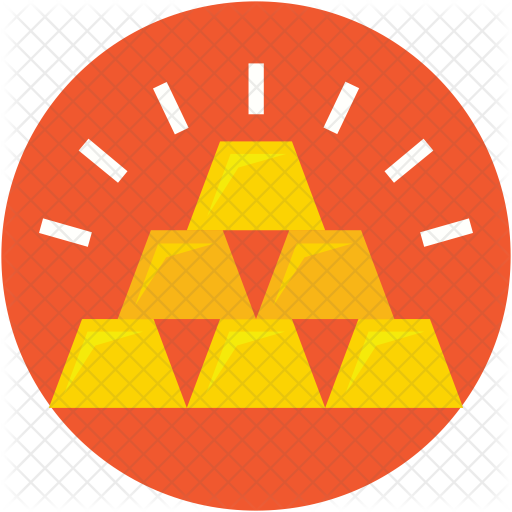 Gold Ingots Icon - Gold Bar (512x512)