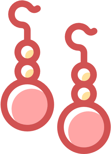 Earrings Icon - Aretes Vector Png (512x512)