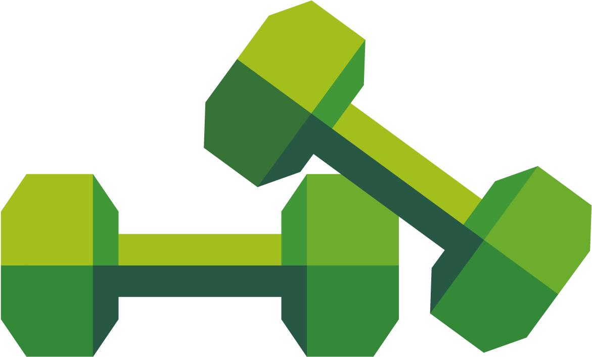 Vector Green Dumbbells - Mancuernas Vector (1500x1500)
