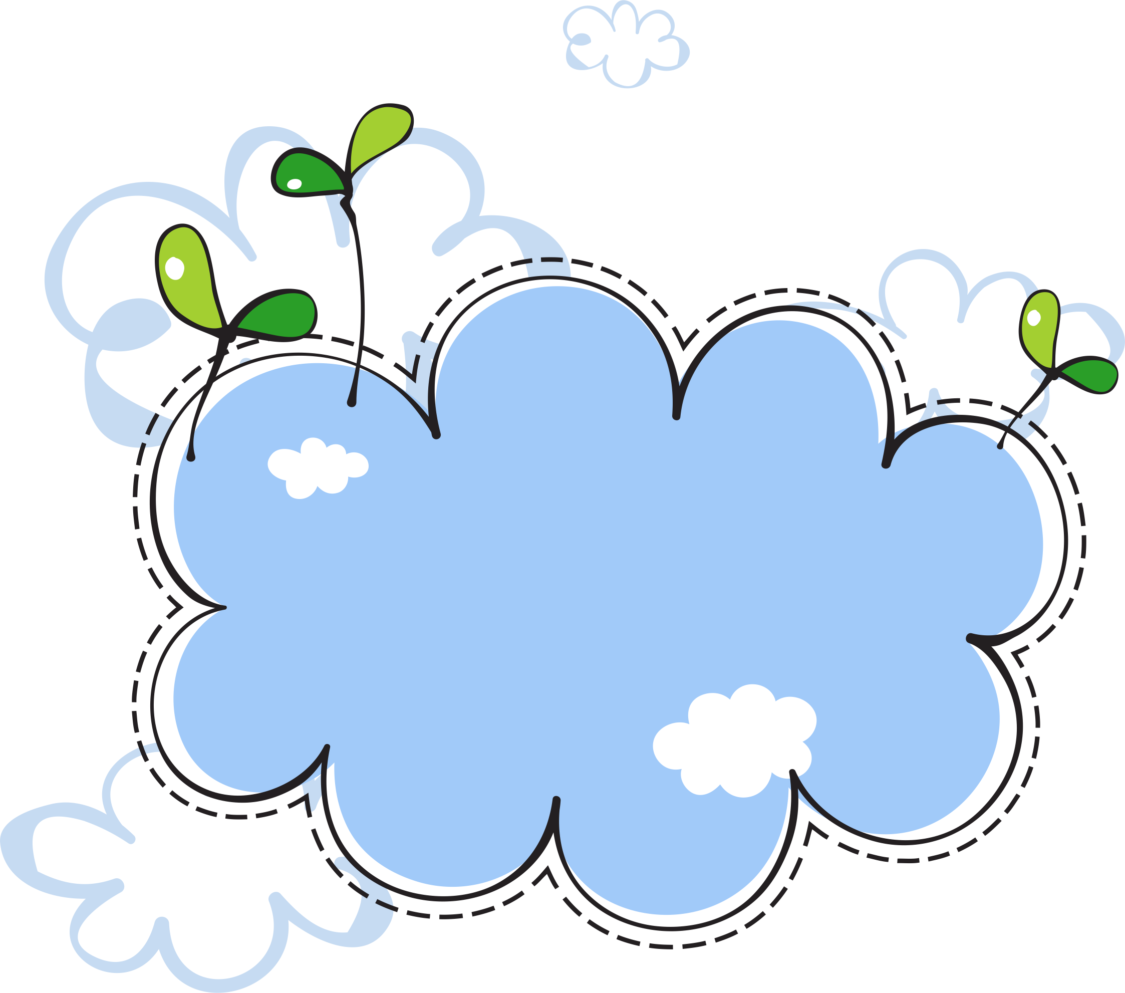 Cloud Euclidean Vector Clip Art - 雲朵 邊框 (2246x1982)