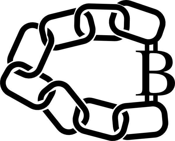 Blockchain Icon Black And White (600x485)
