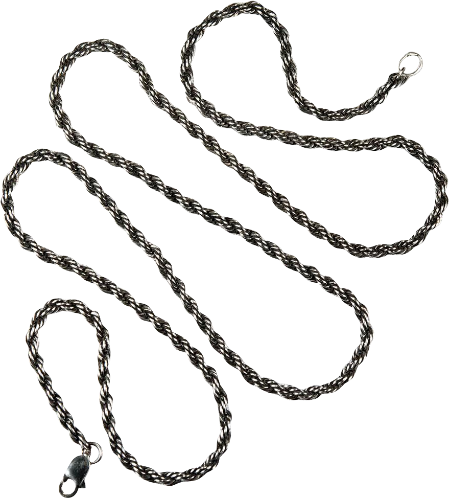 Drawn Chain Oxidized Silver - Chain (973x973)