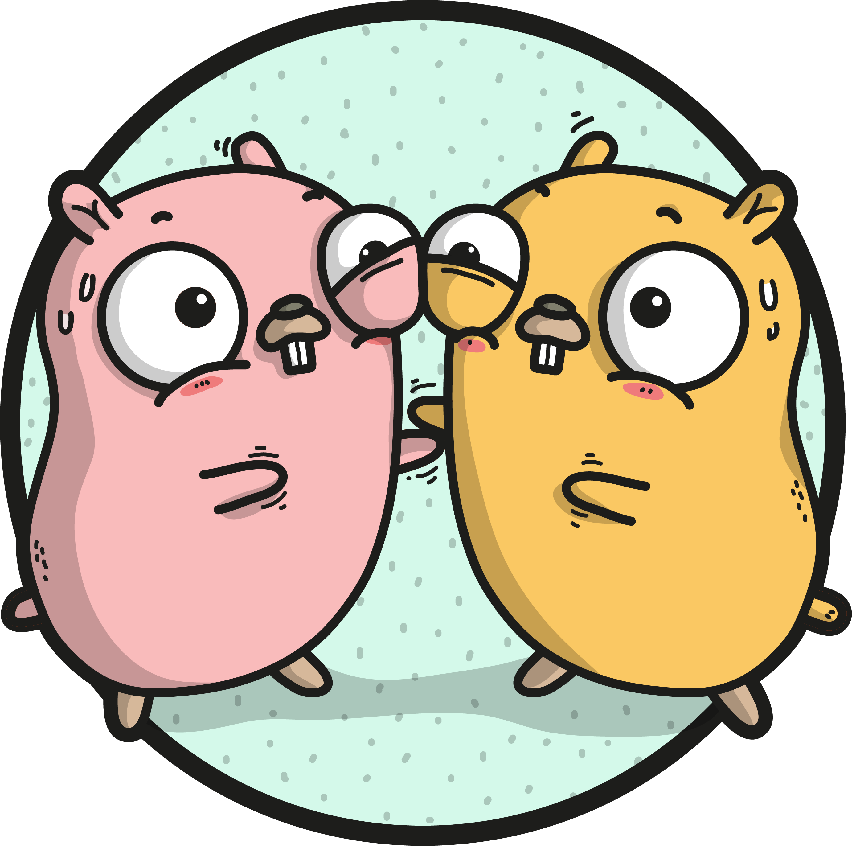 Hugging Gophers By Ashley Mcnamara - Gopher (2764x2744)